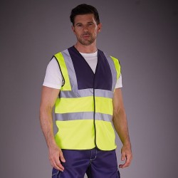 YOKO Hi vis 2 band waistcoat t shirts